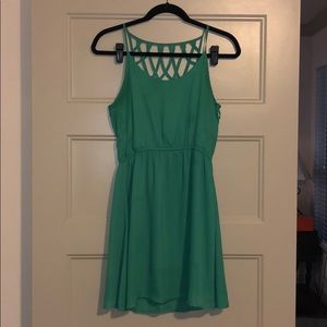 Green swing dress
